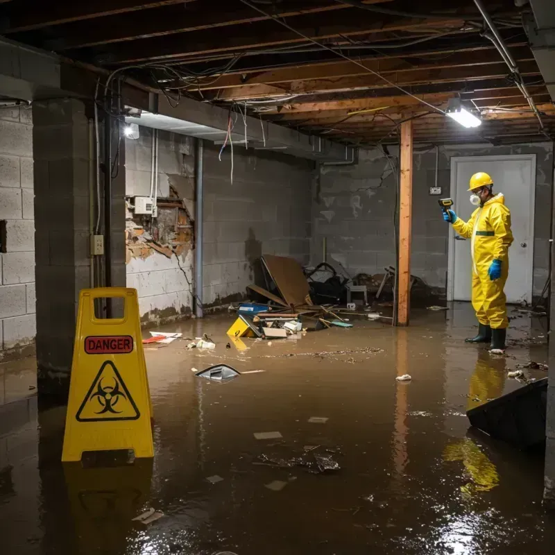 Flooded Basement Electrical Hazard in Jayton, TX Property